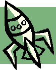 Cartoon rocket